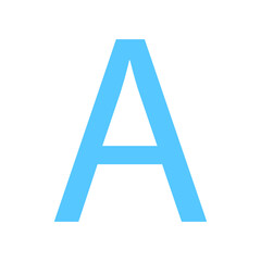 LETTER A SIMPLE CLIP ART VECTOR ILLUSTRATION