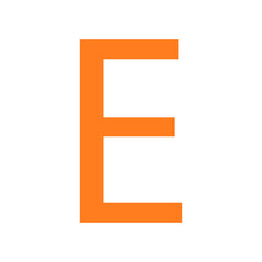 LETTER E SIMPLE CLIP ART VECTOR ILLUSTRATION