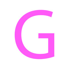 LETTER G SIMPLE CLIP ART VECTOR ILLUSTRATION