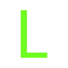 LETTER L SIMPLE CLIP ART VECTOR ILLUSTRATION