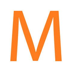 LETTER M SIMPLE CLIP ART VECTOR ILLUSTRATION