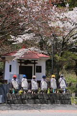 Obraz premium 檜枝岐の六地蔵（福島県・檜枝岐村）