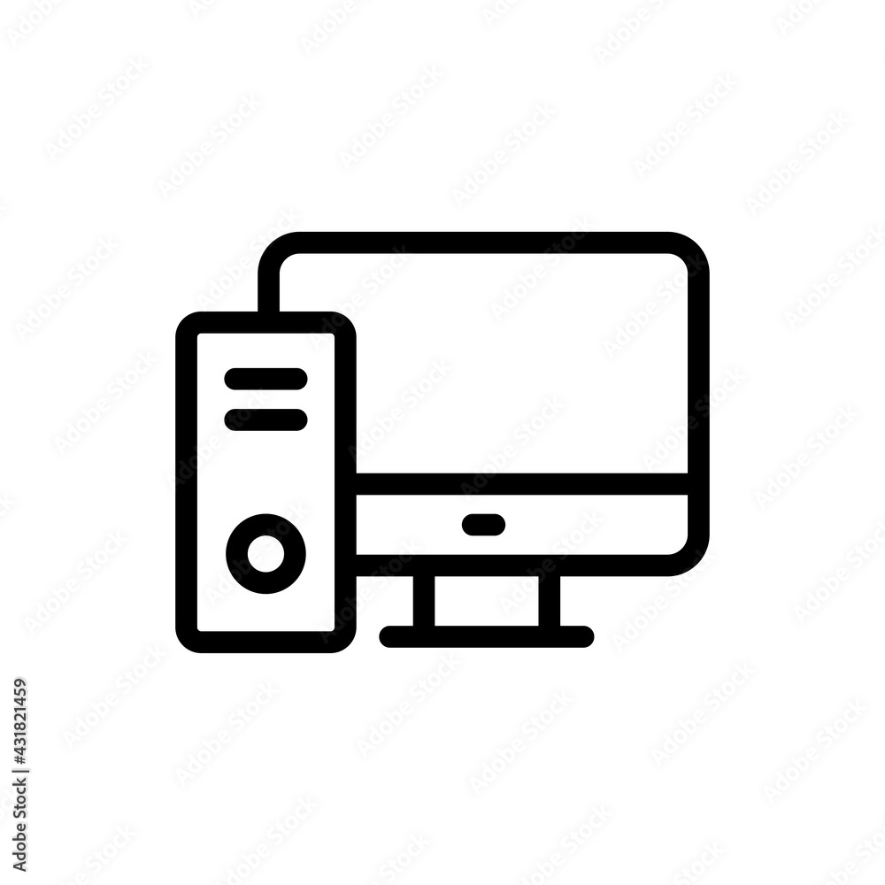 Poster computer vector outline icon. data storage symbol eps 10 file