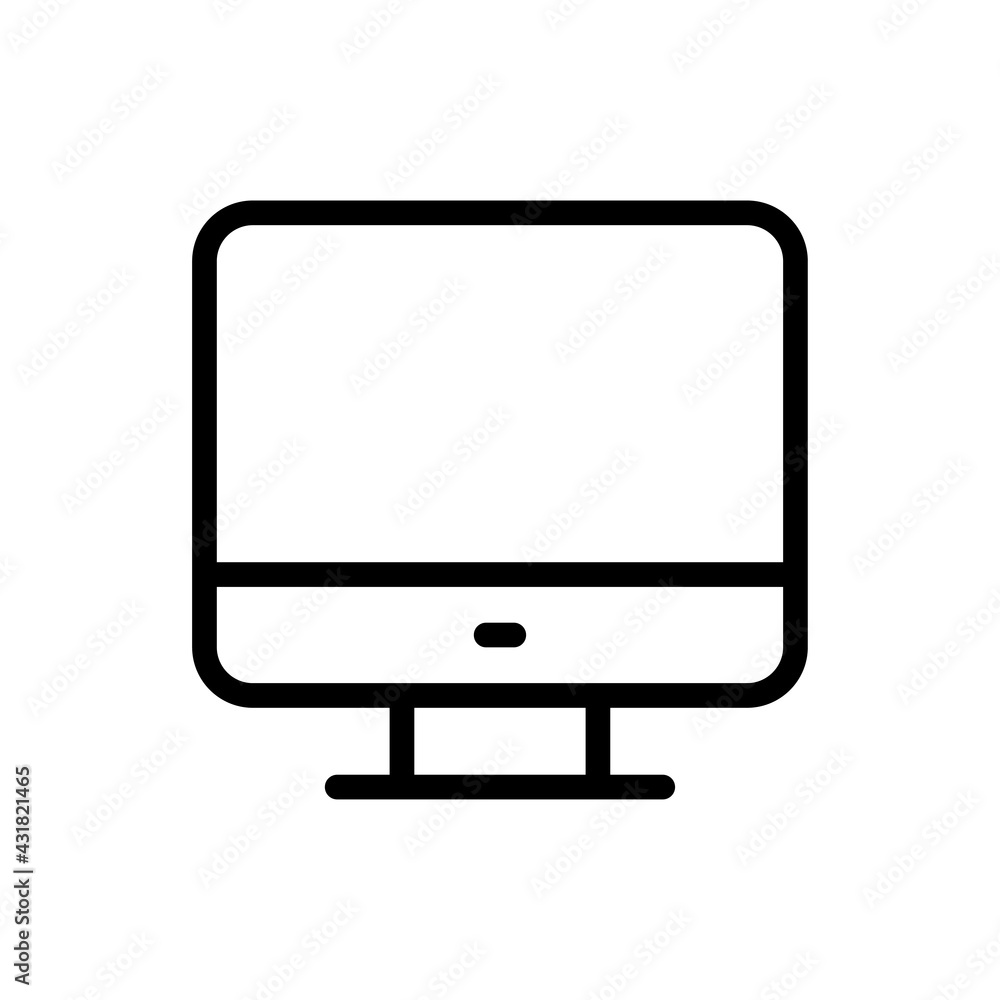 Poster lcd vector outline icon. data storage symbol eps 10 file