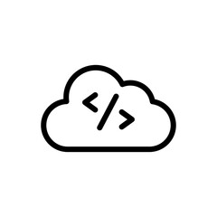 Cloud Div Vector Outline Icon. Data Storage Symbol EPS 10 FIle