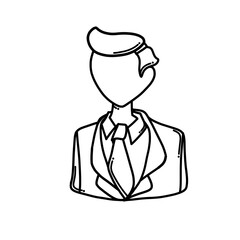 Groom Doodle vector icon. Drawing sketch illustration hand drawn cartoon line eps10