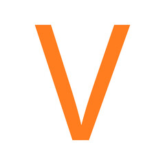 LETTER V SIMPLE CLIP ART VECTOR ILLUSTRATION