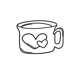 Cup of coffee Doodle vector icon. Drawing sketch illustration hand drawn cartoon line eps10