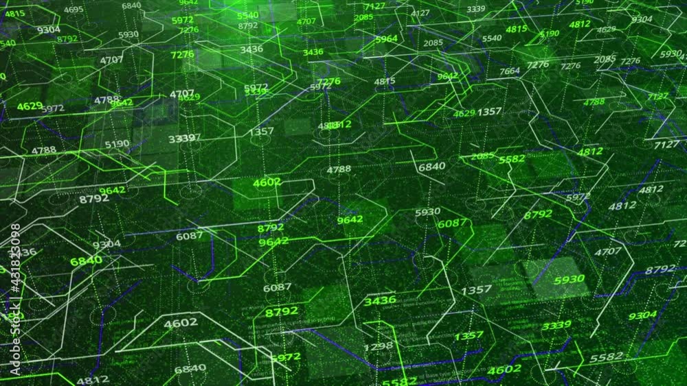 Poster seamless loop motion graphics background, abstract futuristic electronic circuit board. animation. e