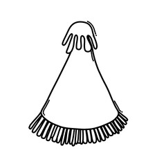 Party hat Doodle vector icon. Drawing sketch illustration hand drawn cartoon line eps10