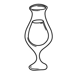 Glass Doodle vector icon. Drawing sketch illustration hand drawn cartoon line eps10