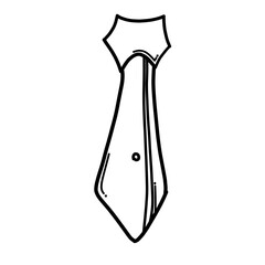 Necktie Doodle vector icon. Drawing sketch illustration hand drawn cartoon line eps10