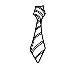 Necktie Doodle vector icon. Drawing sketch illustration hand drawn cartoon line eps10