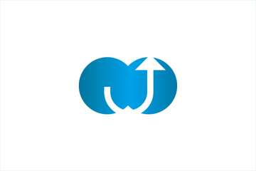 illustration letter u arrow