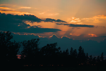 sunset in the mountains