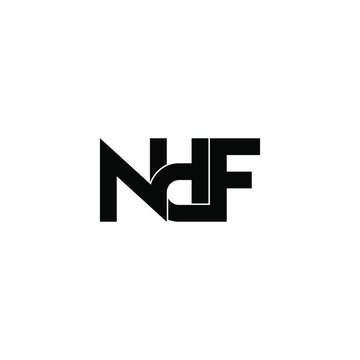 ndf letter original monogram logo design