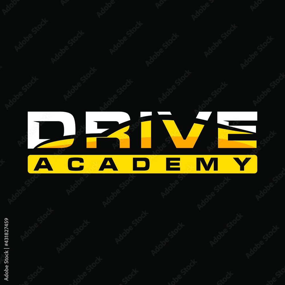 Poster drive school logo design modern creative idea 