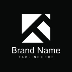 letter K logo design modern creative idea