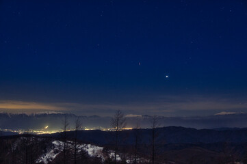 八ケ岳, 空, 雲, 夜, 自然, 風景, 星空, 雲, 青, 光, 暗い, シティ