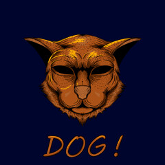 Obraz premium illustration logo or icon of Animal Dog , this vector are suitable for used to emblem , mascot. available for pet shop, t-shirt, printing.