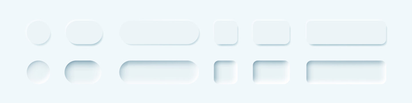 White buttons modern design style. Vector illustration EPS 10