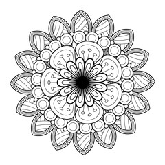 Mandala Coloring book design art.