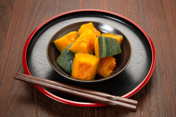 家庭料理カボチャの煮物