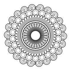Mandala Coloring book design art.