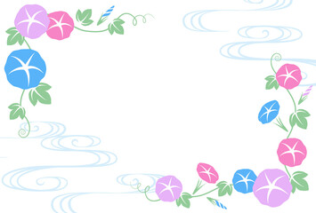 vector background with morning glories for banners, cards, flyers, social media wallpapers, etc.