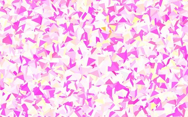Light Pink, Yellow vector background with triangles.