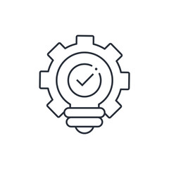 New process. Vector linear icon isolated on white background.