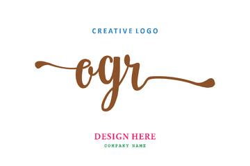 OGR lettering logo is simple, easy to understand and authoritative - obrazy, fototapety, plakaty