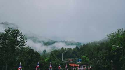 Obraz na płótnie Canvas Mountains and fog.