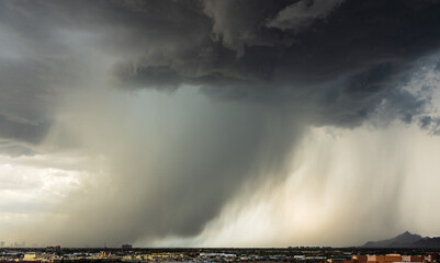 Microburst in Progress over Phoenix, Arizona