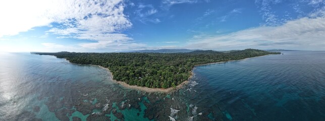 defCaribbean Coast of Limon in Costa Rica -aerial views of Cocles, Punta Uva, Playa Chiquita and Puerto Viejo	ault