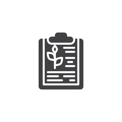 Agricultural report vector icon