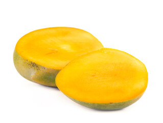 the mango fruit isolated on white background.