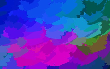 Dark Pink, Blue vector background with abstract shapes.