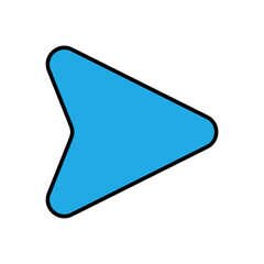 Editable flat design of right arrow