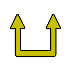 Modern style icon of double upward arrows