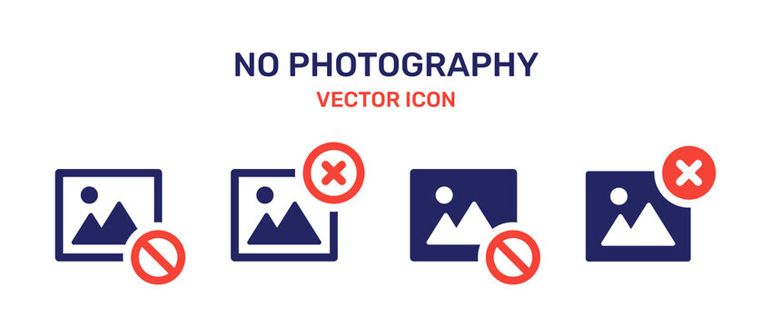 No photography icon vector illustration