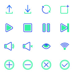 UI, UX line icons set