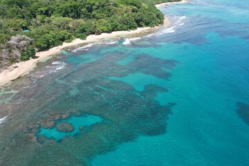 Caribbean Coast of Limon in Costa Rica -aerial views of Cocles, Manzanillo, Punta Uva, Playa Chiquita and Puerto Viejo