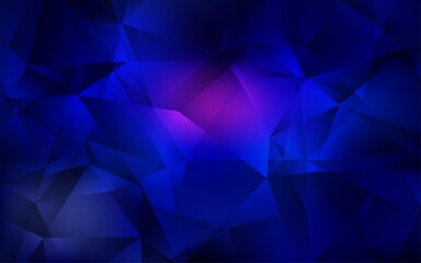 Fototapeta premium Dark Pink, Blue vector abstract polygonal template.