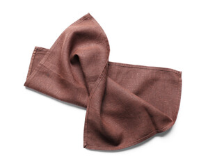 Fabric napkin on white background