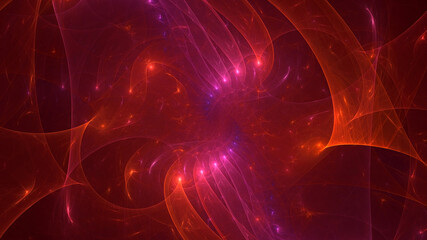 3D rendering abstract multicolor fractal light background