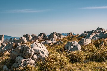 【自然風景】青空の下の四国カルスト
