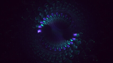 3D rendering abstract round light background