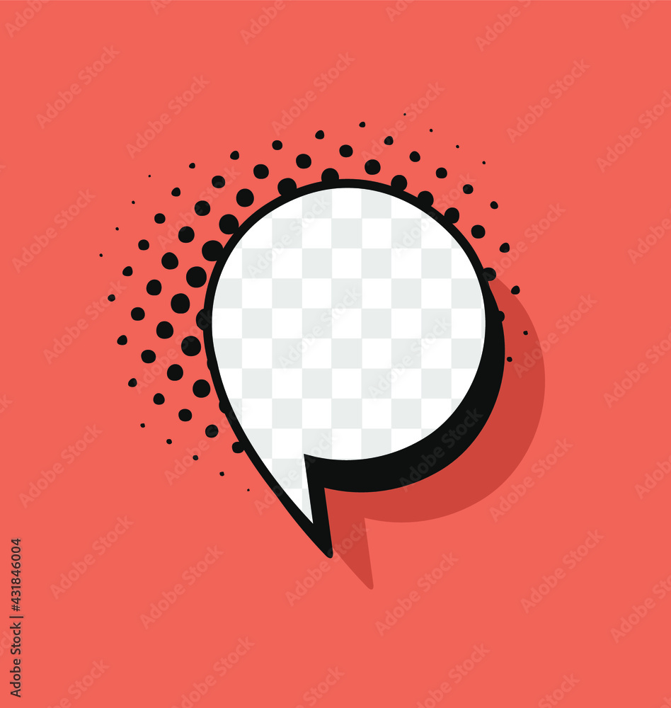 Aufkleber pop art speech bubble without text and transparent background. cartoon style vector collection of fr