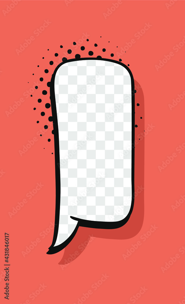 Aufkleber pop art speech bubble without text and transparent background. cartoon style vector collection of fr